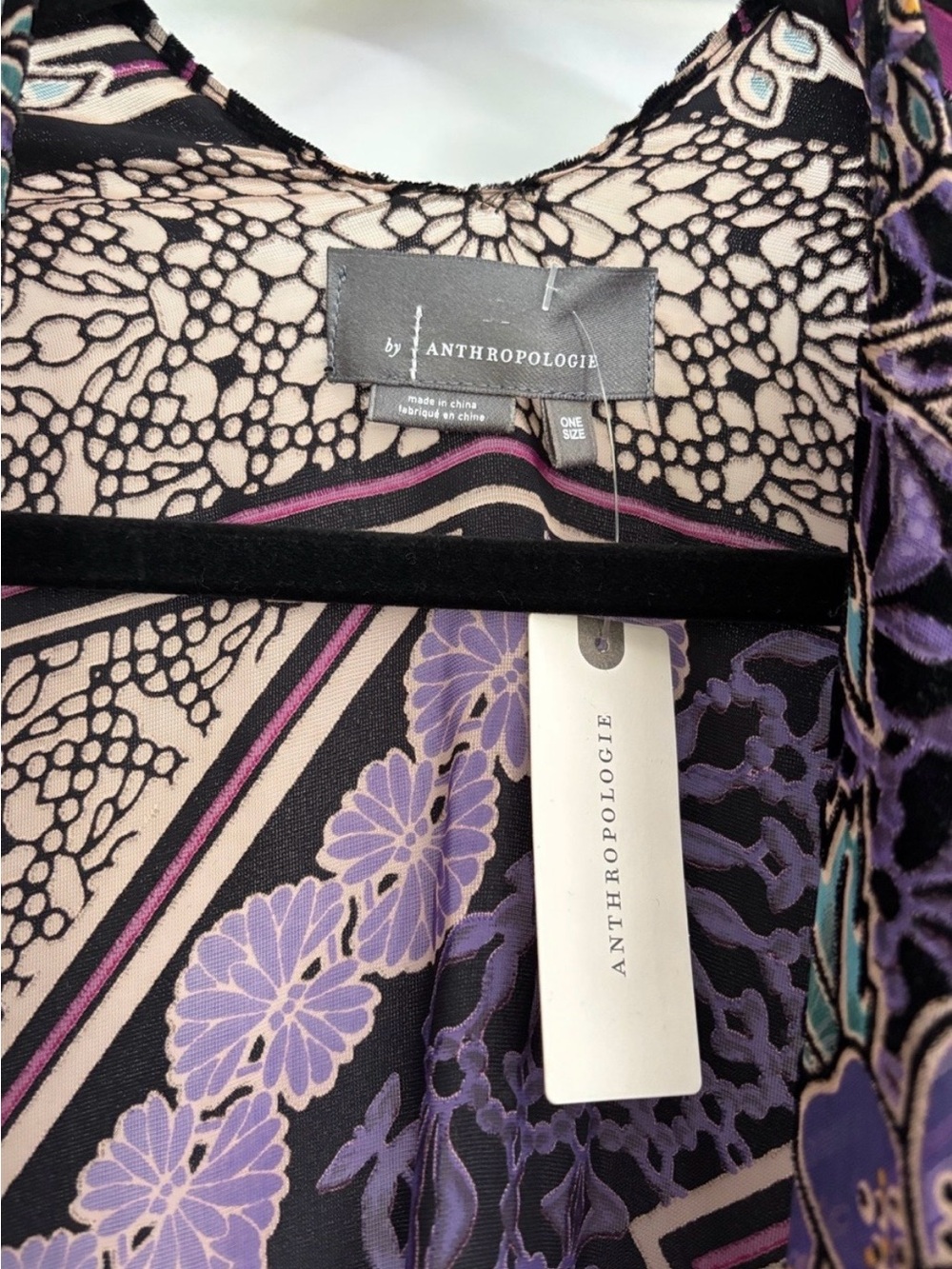 Anthropologie Shira Burnout Velvet Kimono - Picture 6 of 10